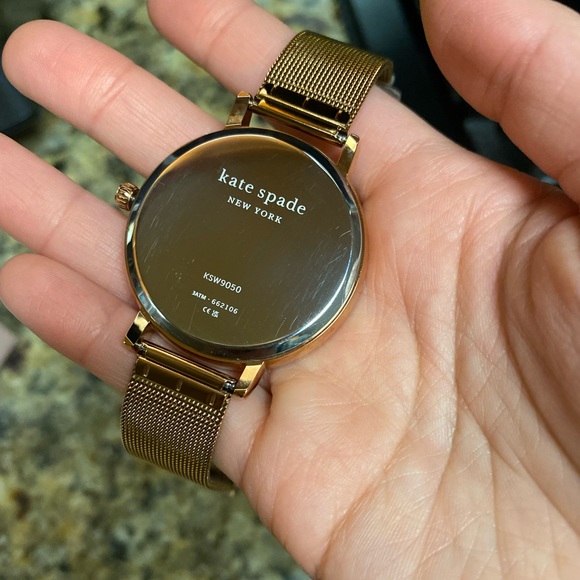 KATE SPADE Metro Rose Gold-tone Stainless Steel Mesh Bracelet Watch - Picture 5 of 7